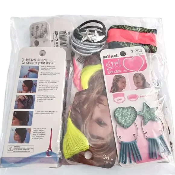 Scunci Girl's Hair Accessories Elsa Crystal Pins Headband Clips Ties Scrunchie - Picture 8 of 9